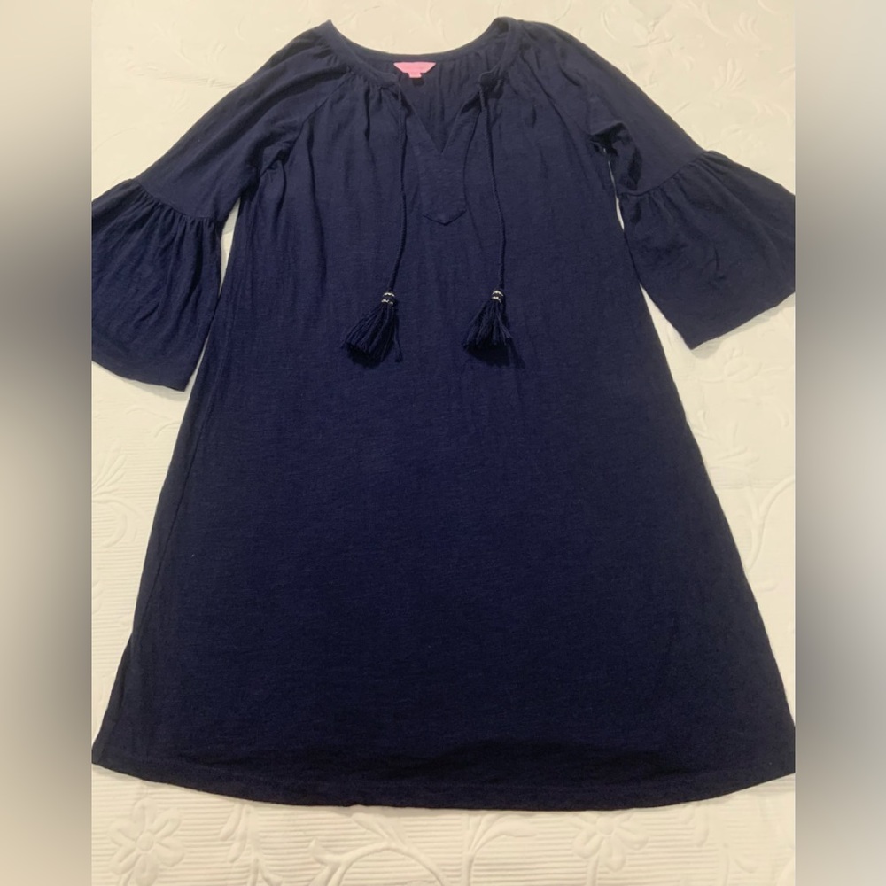 Lilly Pulitzer Navy Blue Midi dress size Small